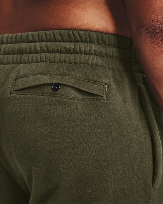 Men's UA Rival Fleece Shorts, Green, pdpMainDesktop image number 3